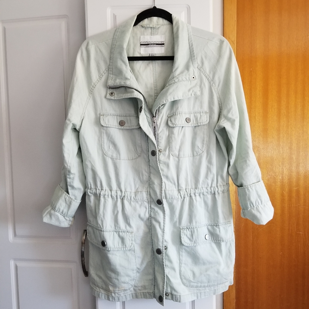 🍁🌺Dynamite D Casual utility style light chambray jacket